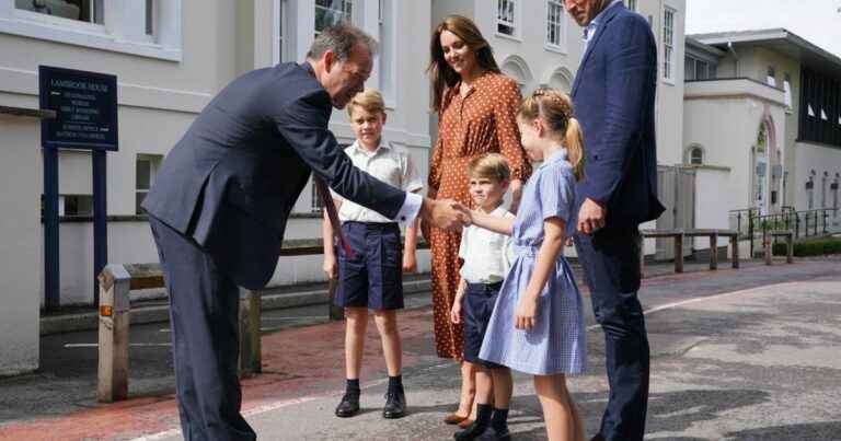 Kate and William in full mourning: their children George, Charlotte and Louis spared, a teacher tells