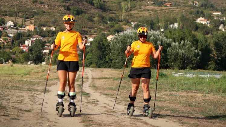 Louise and Noémie’s crazy 1200km wheel ski challenge to save lives