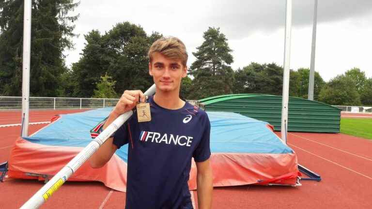 Mayenne’s Matthias Orban wins a silver medal in the pole vault