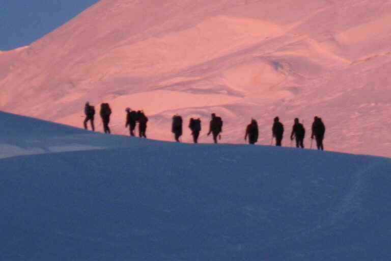 Mountaineering affected by climate change