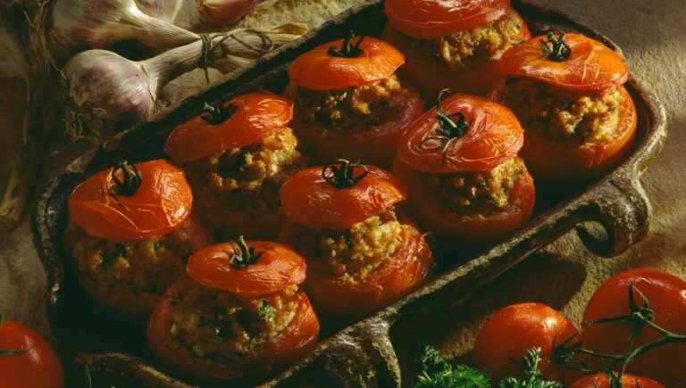 Old-fashioned stuffed tomatoes from the “Barboton” in Saint-Etienne