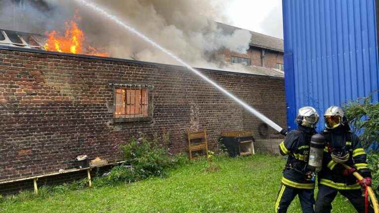 Part of the premises of the Secours Populaire affected by a fire