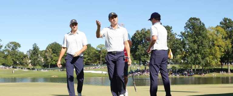 Presidents Cup: American wave engulfs Quail Hollow