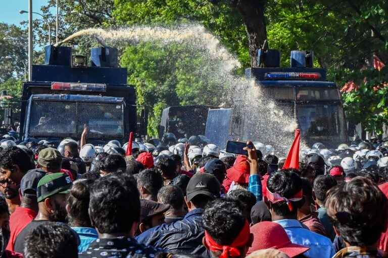 Protest movements in Sri Lanka |  Dispersion of a demonstration after a ban on demonstrations