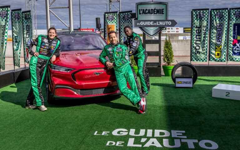 Richardson Zéphir and Ève Côté face off in a Ford Mustang Mach-E