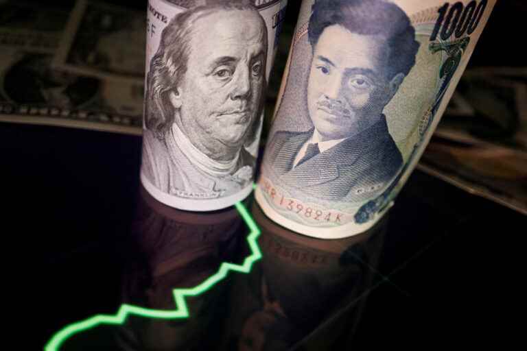 The yen at its lowest since 1998 against a healthy US dollar