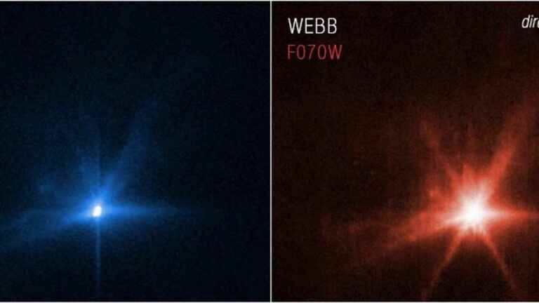 Webb and Hubble telescopes capture detailed views of spacecraft impact from Dart mission