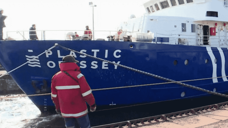 a boat will sail the waters for three years to collect plastic waste