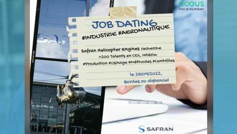 in Bordes, Safran Helicopter Engines is waiting for you for its Job Dating on September 28!