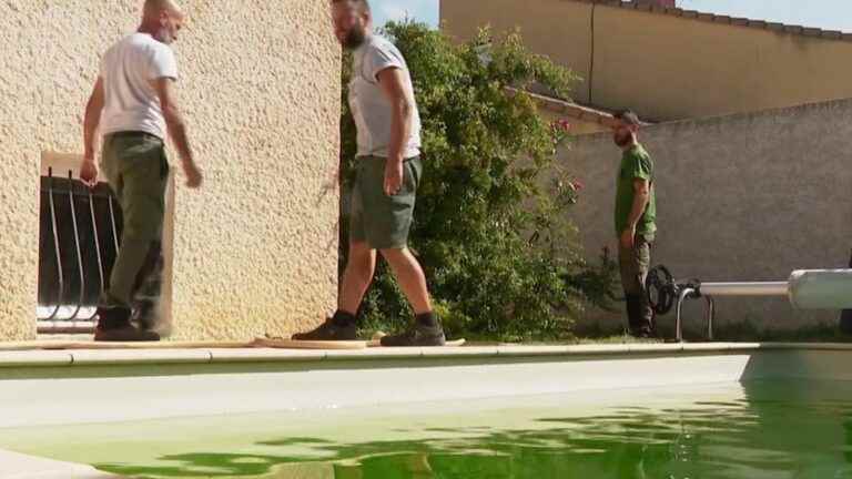 in Bourg-lès-Valence, water from private swimming pools to water the trees of the town