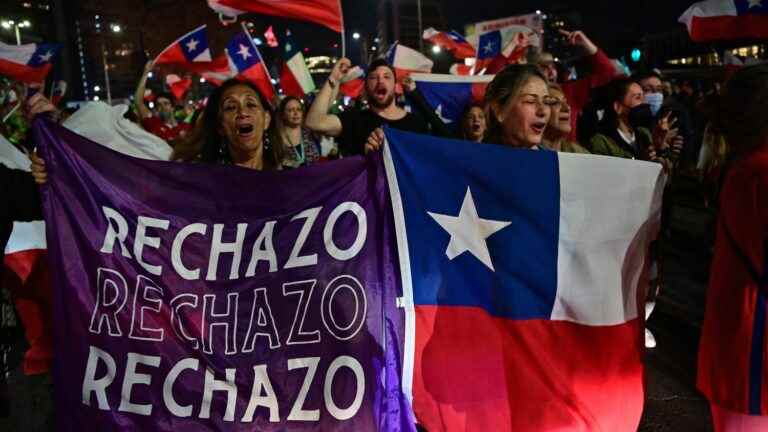 in Chile, supporters of the “no” to the new constitution celebrate the victory