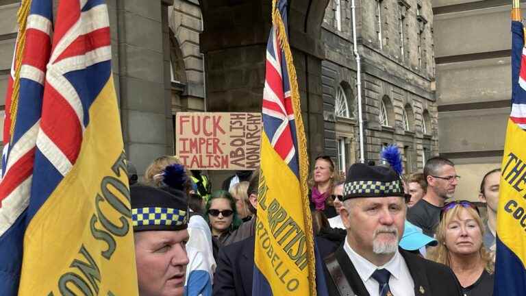 in Edinburgh, the proclamation of King Charles III disrupted by republicans