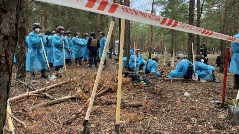 in Izioum, 445 crosses and as many bodies to be exhumed