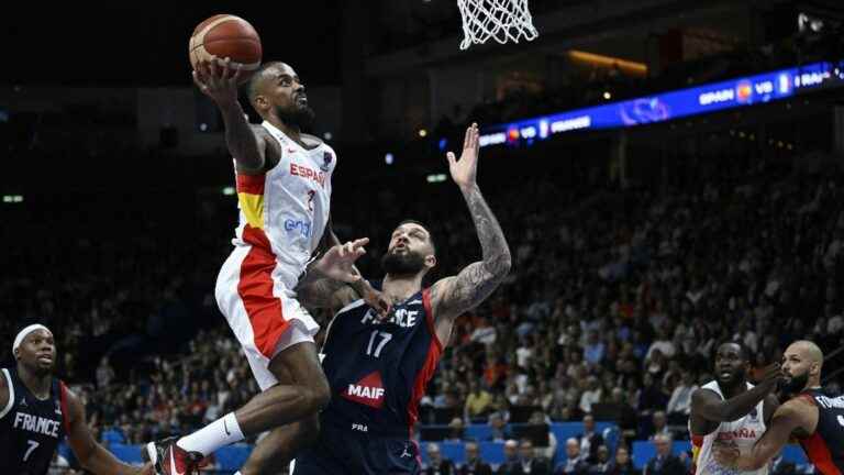 the France team misses its final and loses against Spain (76-88)