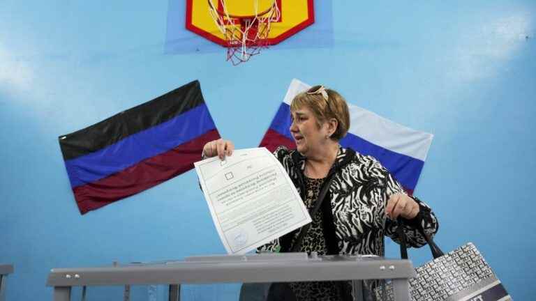 the “yes” is in the lead in the four regions concerned, according to partial results of the Russian electoral commission