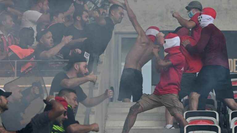 violent clashes between fans delay kick-off, German fan ‘in absolute urgency’