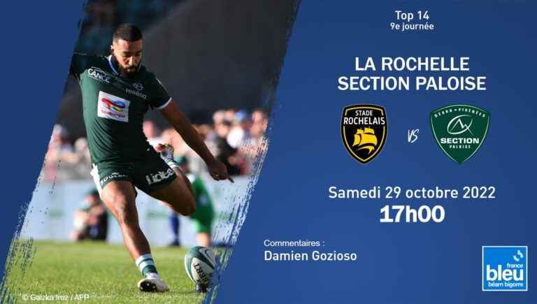 the composition of the Section Paloise for the match in La Rochelle