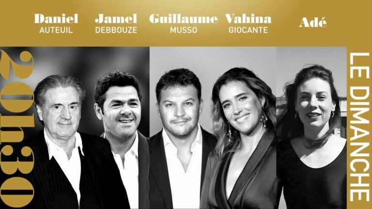 “8:30 p.m. on Sunday” with François Hollande, Daniel Auteuil and Jamel Debbouze, Guillaume Musso and Vahina Giocante, Adé