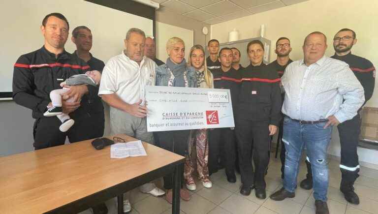 A Gironde family donates €5,000 to the Haute-Vienne firefighters who saved their home