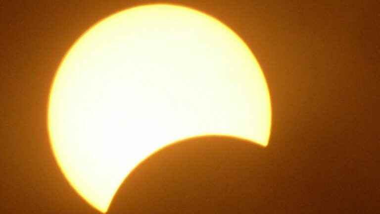 A partial solar eclipse visible in part of the Northern Hemisphere and in France on Tuesday