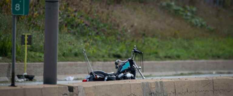 Accident on Highway 13: a motorcyclist between life and death