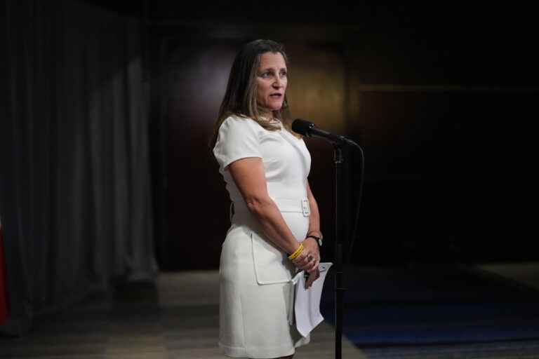 Canada is “leading” the green transition, says Chrystia Freeland