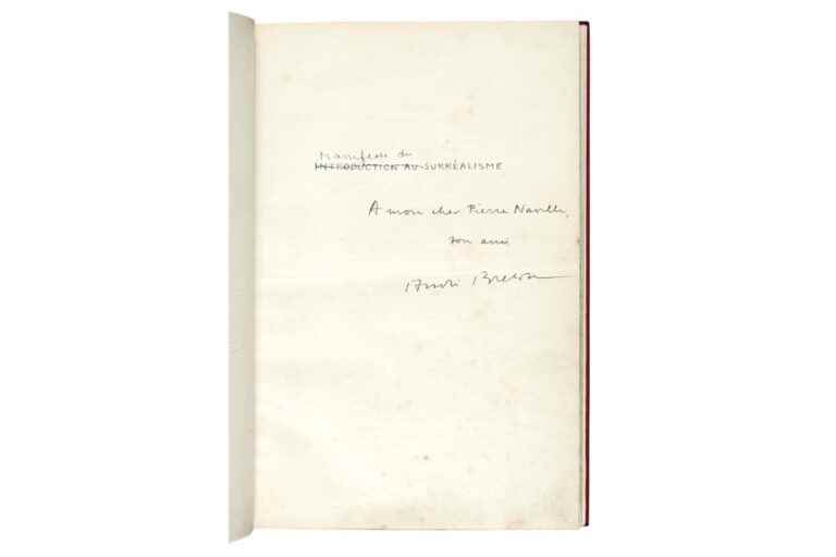 Corrected proofs of André Breton’s Manifesto of Surrealism at auction