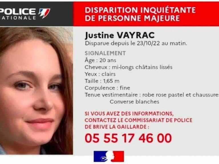 Disturbing disappearance of Justine Vayrac: the first elements revealed