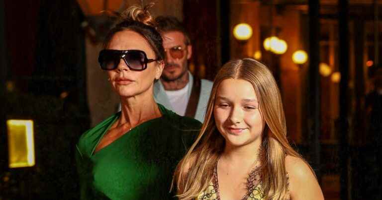 Harper Beckham in women’s dresses at 11: looks too daring to support her mother Victoria?