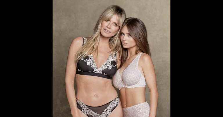 Heidi Klum in lingerie with her daughter Leni: photo shoot of a very complicit duo