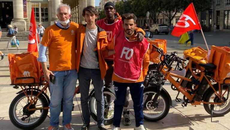 In Bordeaux, the delivery workers of Just Eat on strike to denounce their dismissals