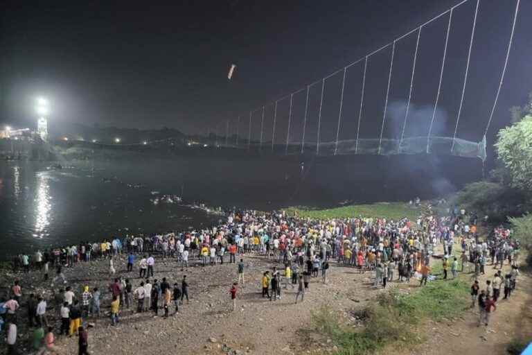 India |  Suspension bridge collapses killing at least 120 people