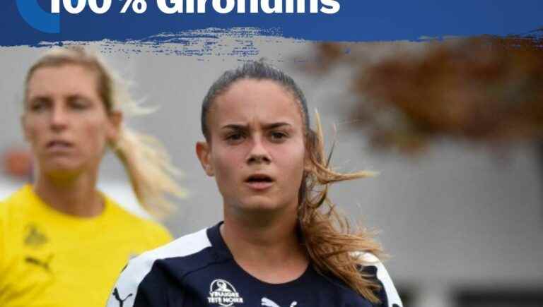 Maëlle Garbino of FCGB Women comes to prepare Bordeaux-Lyon