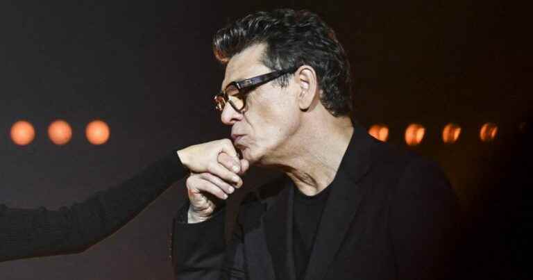 Marc Lavoine tenderly kisses the hand of a sublime singer… their complicity shines on stage!