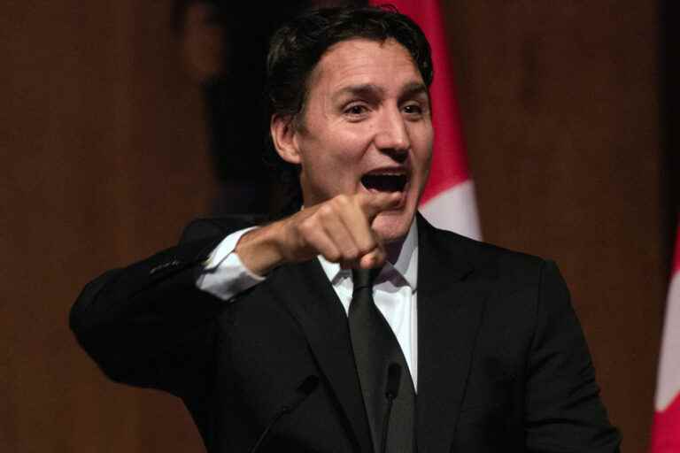 Press Gallery Dinner |  Justin Trudeau attacks the absent Conservative leader