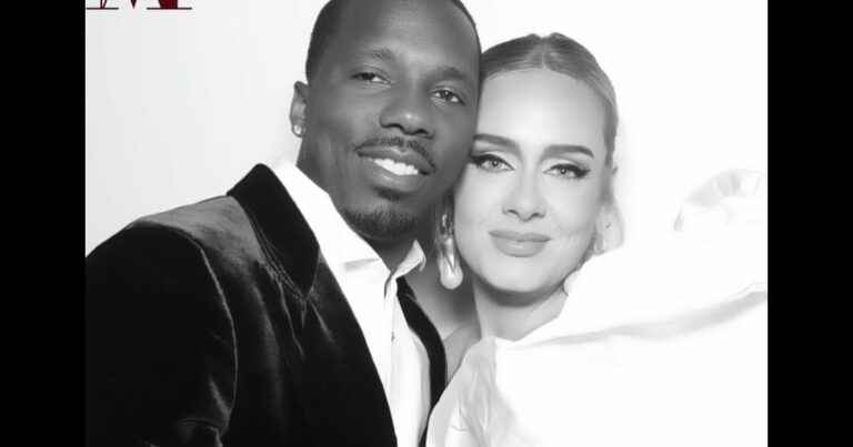 Radiant Adele with her companion Rich Paul to celebrate the 50th birthday of a famous actor