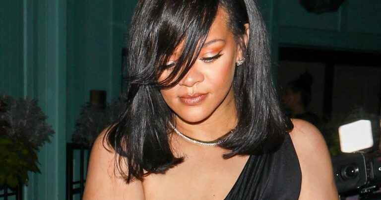 Rihanna sublime in a slit dress for the birthday of her darling Asap Rocky, a chic and stylish couple