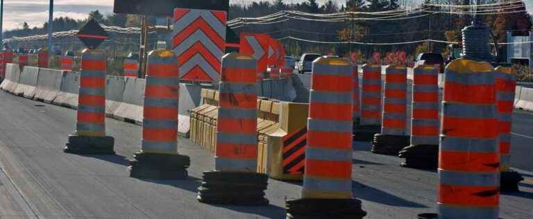 Start of the megasite on the La Fontaine tunnel: no surprise that it’s a mess on the roads