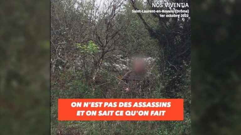 The shocking video of a hunter ready to shoot across a road in the Drôme