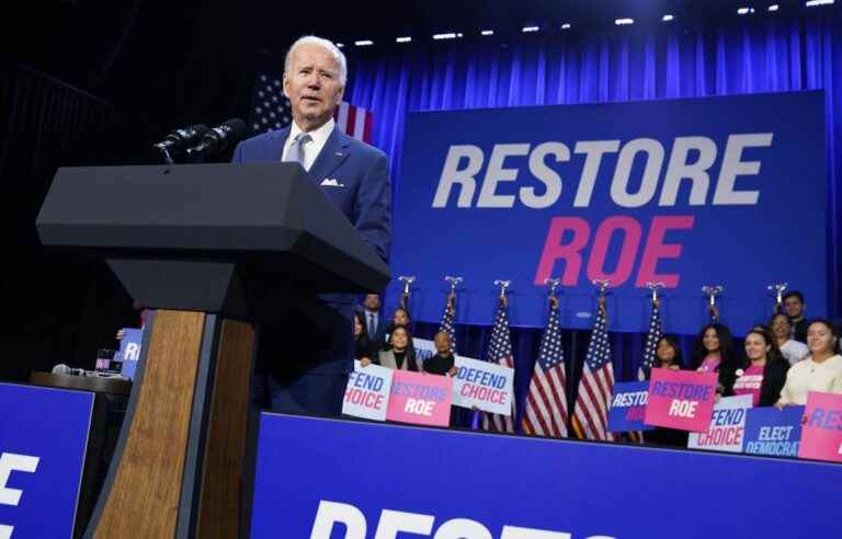 Three weeks before the midterm elections, Joe Biden bets on the right to abortion