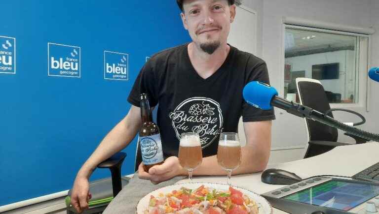 Tuna tataki with beer from the Brasserie du Bahus de Bahus-Soubiran, that of Camille Ruggiero