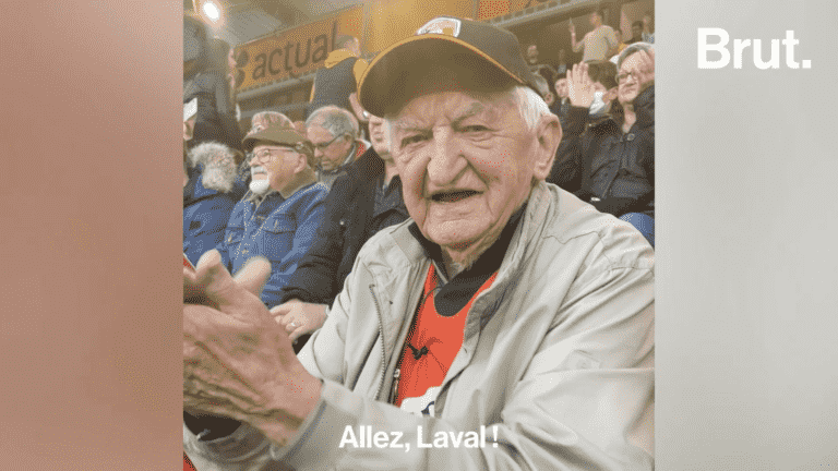 VIDEO.  Venant Sochon, the oldest supporter of the Lavallois stadium at 91 years old