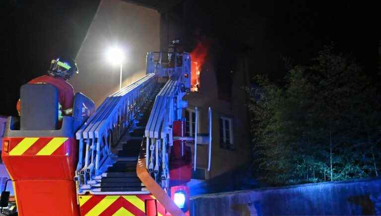 Violent fire Tuesday evening in downtown Limoges, rue Montmailler