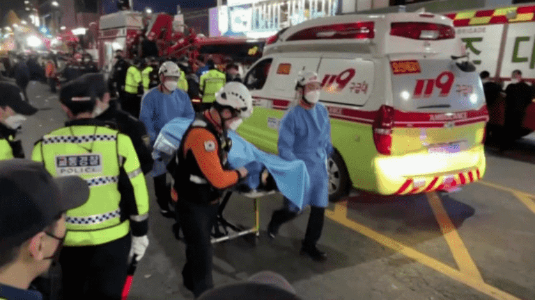 a Frenchman dead and two others injured in the stampede in Seoul