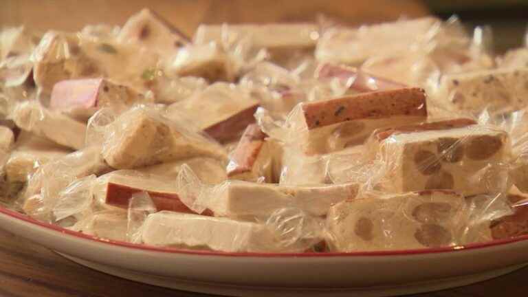 a confectioner makes Paris honey nougat