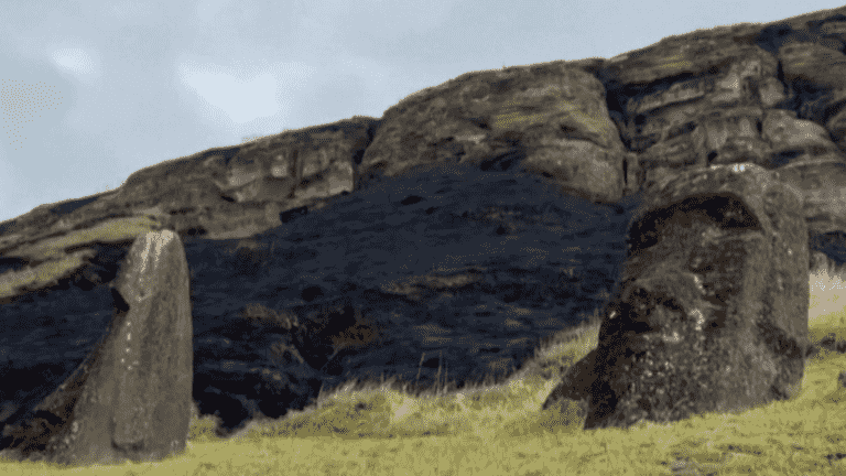 a fire damages a hundred moai statues