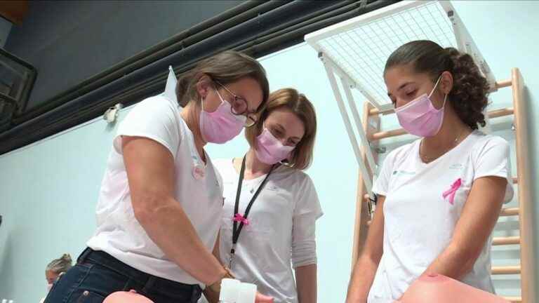 beginning of pink October to encourage breast cancer screening