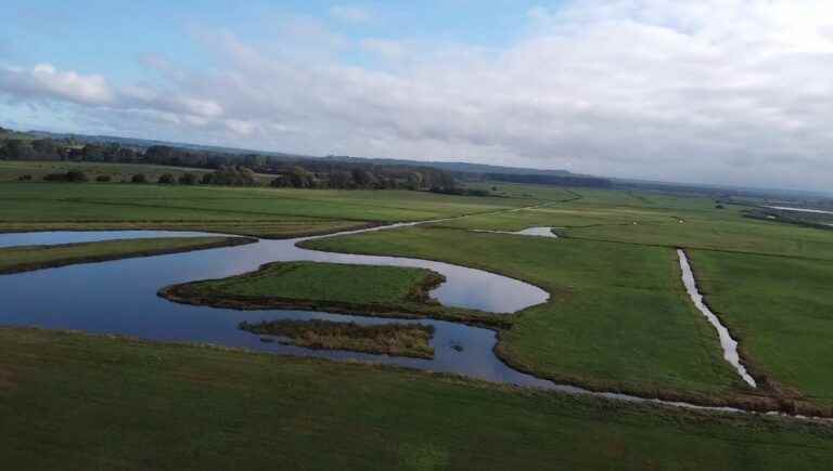 the marsh of Saint-Samson in Calvados filled with water for migratory birds