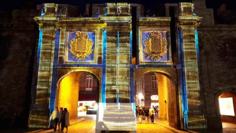 the port lights up every evening for the Route du Rhum