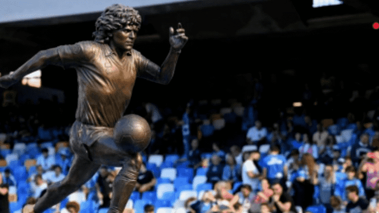 when football players are immortalized in statues